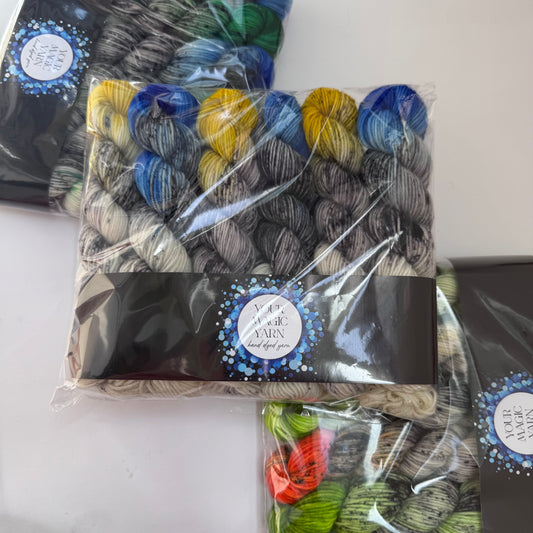 Blue and yellow - Set of Mini Skeins