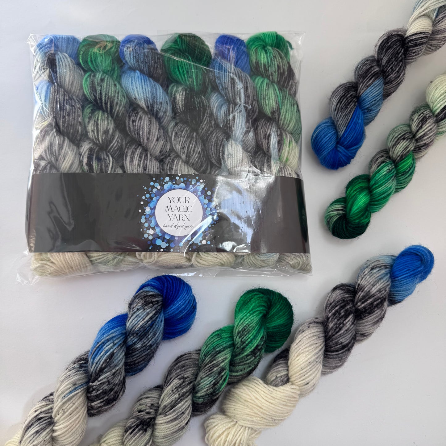 Blue and green - Set of Mini Skeins