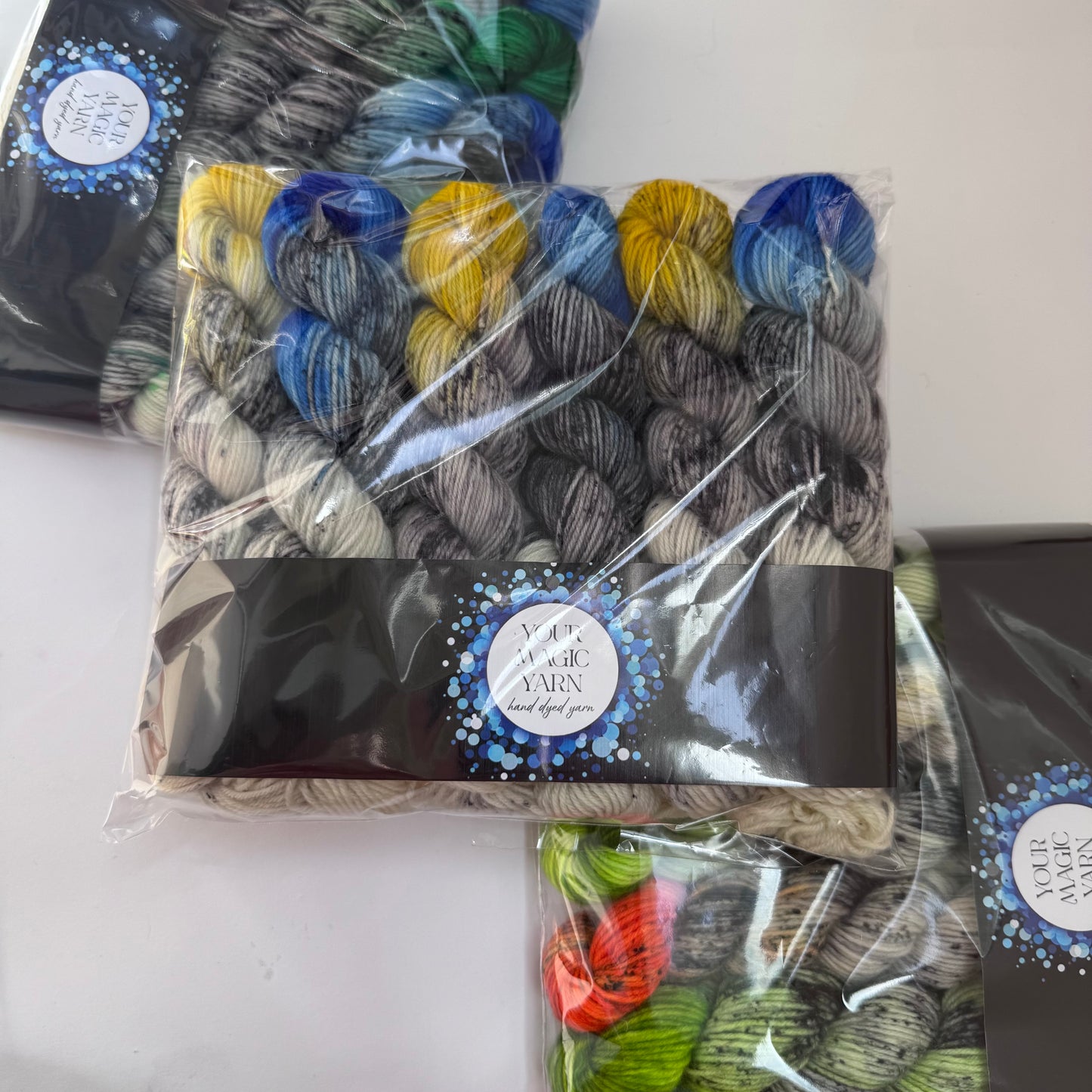 Blue and yellow - Set of Mini Skeins