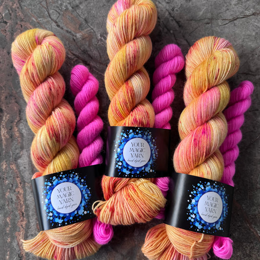Apricot Raspberry Tart -  Socks Set Yarn
