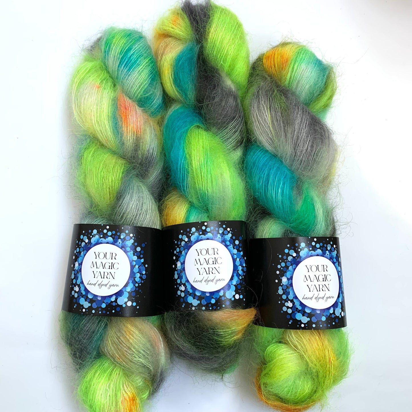 Hand dyed yarn Super Kid Moher