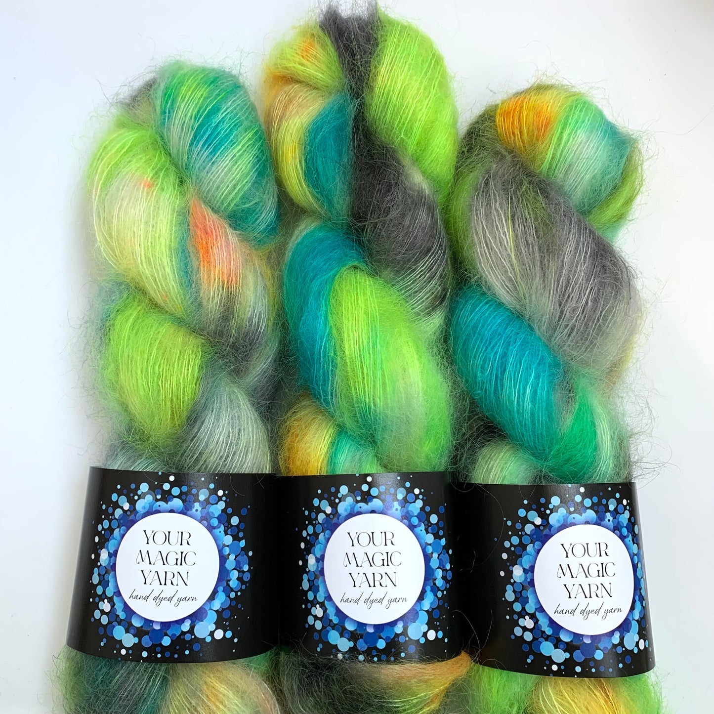 Hand dyed yarn Super Kid Moher